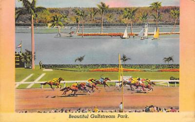 Beautiful Gulfstream Park Misc, Florida Postcard