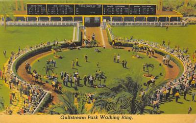 Gulfstream Park Walking Ring Misc, Florida Postcard