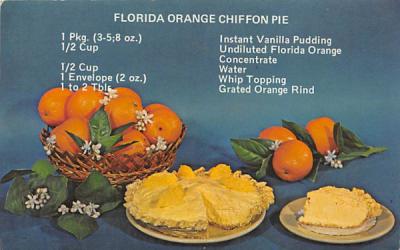 Florida Orange Chiffon Pie Postcard