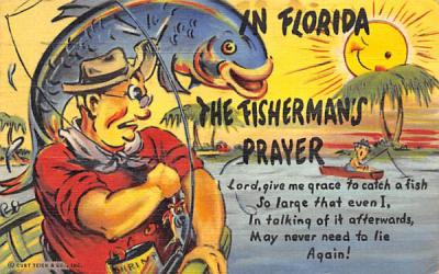 In Florida The Fisherman's Prayer Postcard