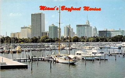 Miami's Bayfront Marina Florida Postcard