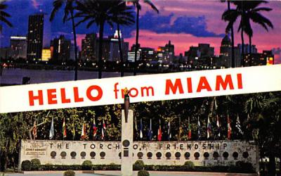 Hello from Miami, FL, USA Florida Postcard