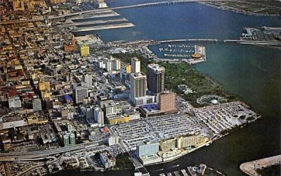 Aerial View of Miami, FL, USA Florida Postcard