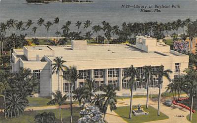 Library in Bayfront Park Miami, Florida Postcard