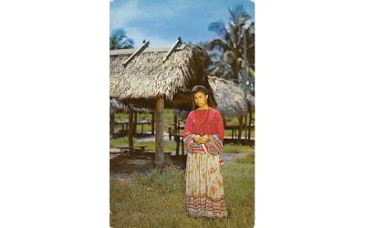 Beautiful Seminole Indian Girl at Musa Isle Miami, Florida Postcard