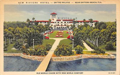 New Riviera Hotel - On the Halifax Misc, Florida Postcard