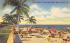 Ocean Bathing Under Blue Skies Miami Beach, Florida Postcard
