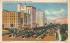 Biscayne Boulevard and Hotels Miami, Florida Postcard