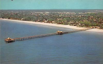 Fishing is Popular from the 1,000 Foot Municipal Pier Naples, Florida Postcard