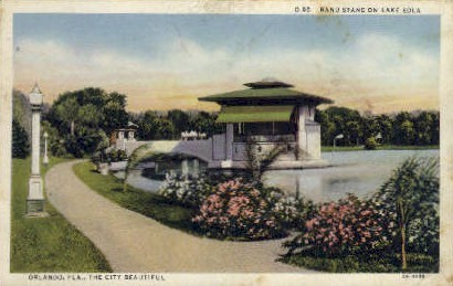 Lake Eola Park - Orlando, Florida FL Postcard