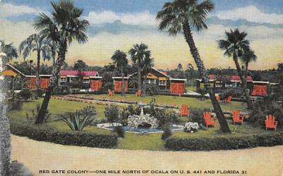 Red Gate Colony  Ocala, Florida Postcard