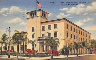 U.S. Post Office Building Orlando, Florida Postcard