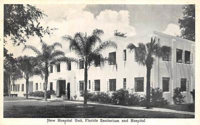 New Hospital Unit, Florida Sanitarium and Hospital Postcard