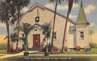 Post Chapel, Orlando Air Base Florida Postcard