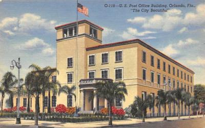 U.S. Post Office Building Orlando, Florida Postcard