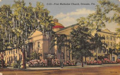 First Methodist Church Orlando, Florida Postcard