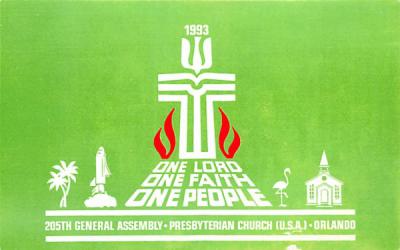 Logo for the 205th General Assembly  Orlando, Florida Postcard