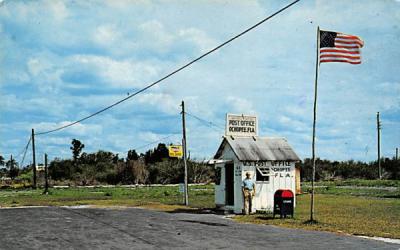 Smallest Post Office Building in the United States Ochopee, Florida Postcard