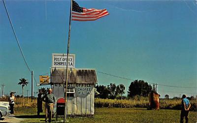 The Smallest post office in the United States Ochopee, Florida Postcard
