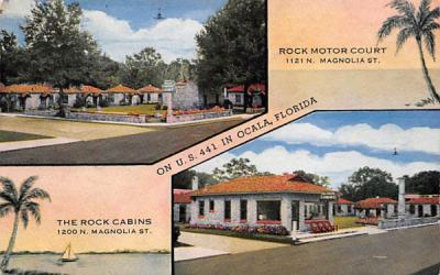 Rock Motor Court Ocala, Florida Postcard