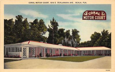 Coral Motor Court Ocala, Florida Postcard