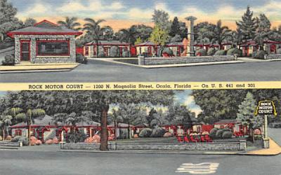 Rock Motor Court Ocala, Florida Postcard