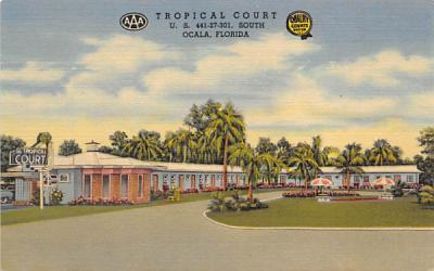 Tropical Court Ocala, Florida Postcard