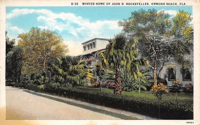 Winter Home of John D. Rockefeller Ormond Beach, Florida Postcard