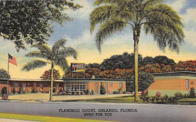 Flamingo Court Orlando, Florida Postcard