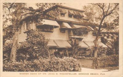 Winter Home of Mr. John D. Rockefeller Ormond Beach, Florida Postcard