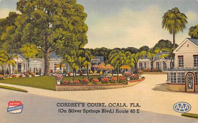 Cordrey's Court Ocala, Florida Postcard