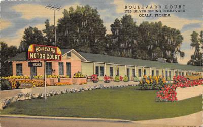 Boulevard Court Ocala, Florida Postcard