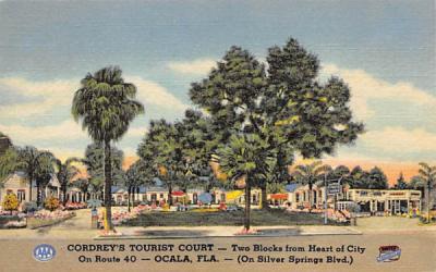 Cordrey's Tourist Court Ocala, Florida Postcard
