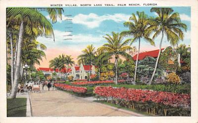 Winter Villas, North Lake Trail Palm Beach, Florida Postcard