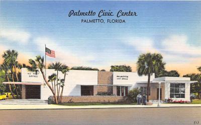 Palmetto Civic Center Florida Postcard