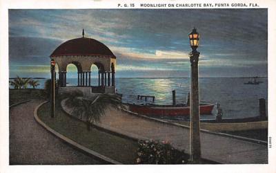Moonlight on Charlotte Bay Punta Gorda, Florida Postcard