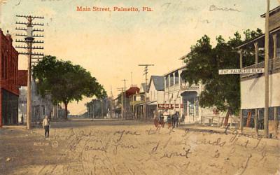 Main Street Palmetto, Florida Postcard