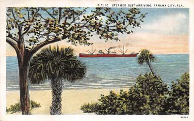 Steamer Just Arriving Panama City, Florida Postcard