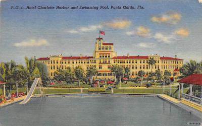 Hotel Charlotte Harbor and Swimming Pool Punta Gorda, Florida Postcard