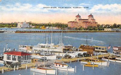 Yacht Basin Palm Beach, Florida Postcard