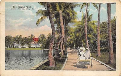The Flagler Trail Palm Beach, Florida Postcard