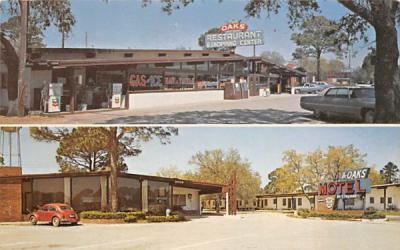 The Oaks Restaurant - Motel - Shopping Center Panacea, Florida Postcard