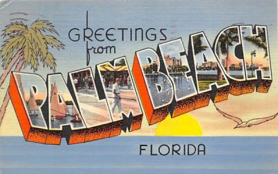 Greetings from Palm Beach, FL, USA Florida Postcard