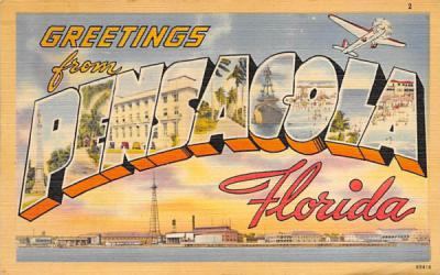 Greetings from Pensacola, FL, USA Florida Postcard
