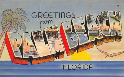 Greetings from Palm Beach, FL, USA Florida Postcard