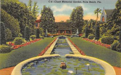 Cluett Memorial Garden Palm Beach, Florida Postcard
