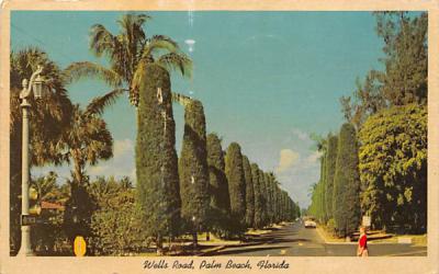Wells Road Palm Beach, Florida Postcard
