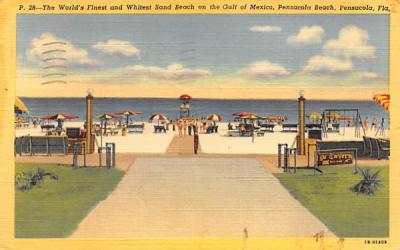 World's Finest Whitest Sand Beach Gulf of Mexico Pensacola Beach, Florida Postcard