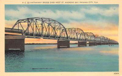 Hathaway Bridge over West St. Andrew's Bay Panama City, Florida Postcard