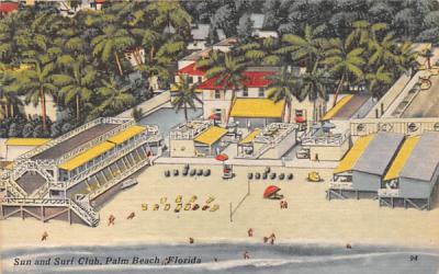 Sun and Surf Club Palm Beach, Florida Postcard